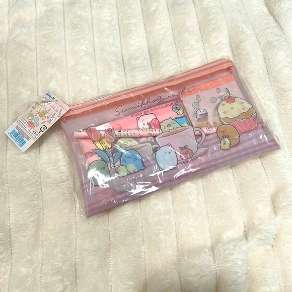 Sumikkoagurashi San-x clear pink pouch - Picture 1 of 2